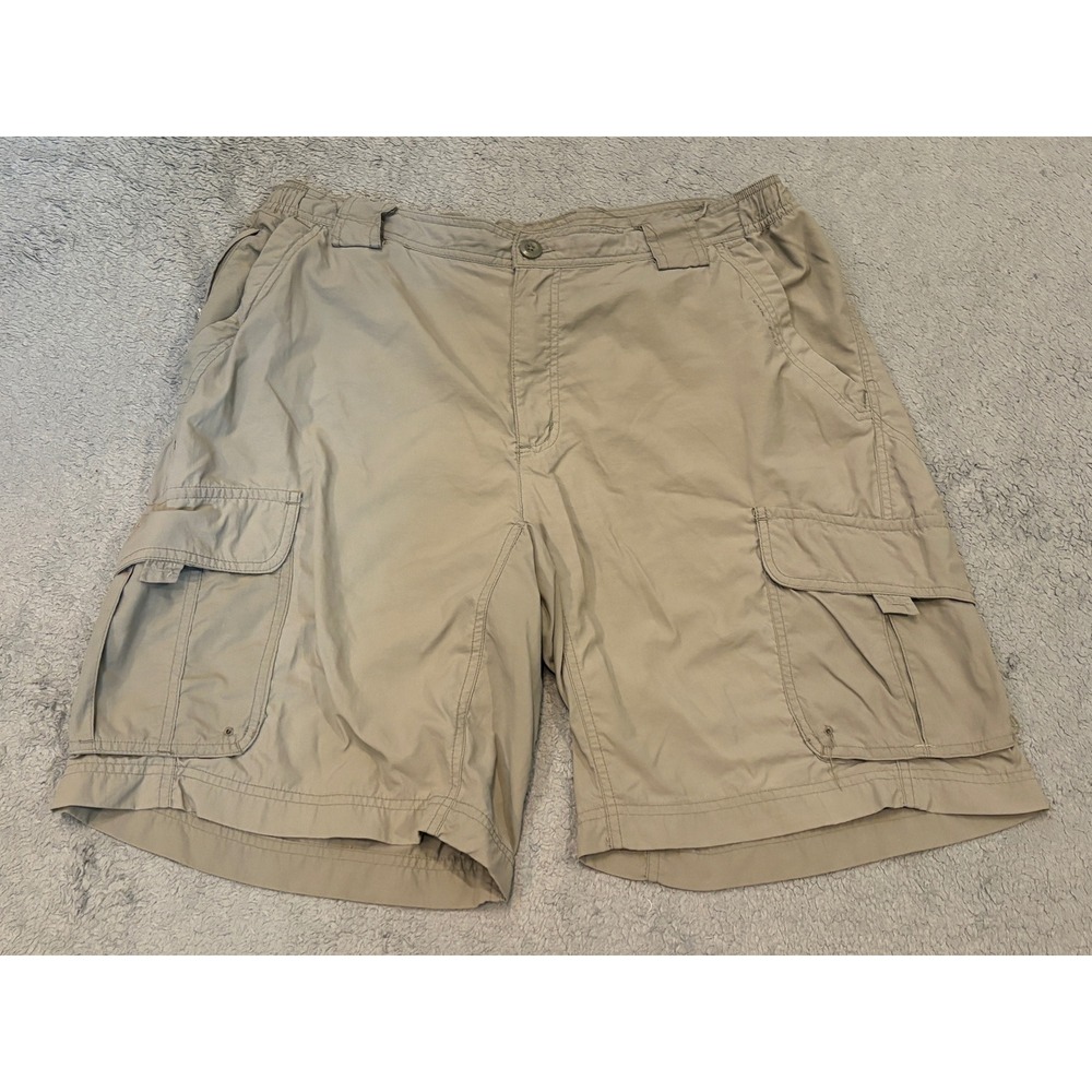 Columbia Titanium Mens Cargo Shorts Khaki Tan Nylon Hiking TM4111 Size L 34x9